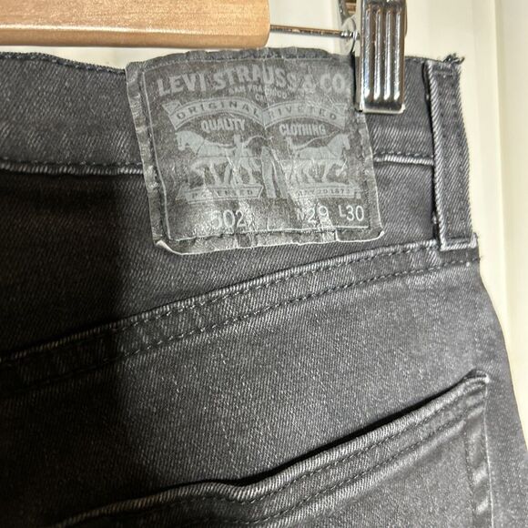 Levi’s Men Jeans 502 Straight Leg Black Color Cotton Size 29 - Picture 5 of 8